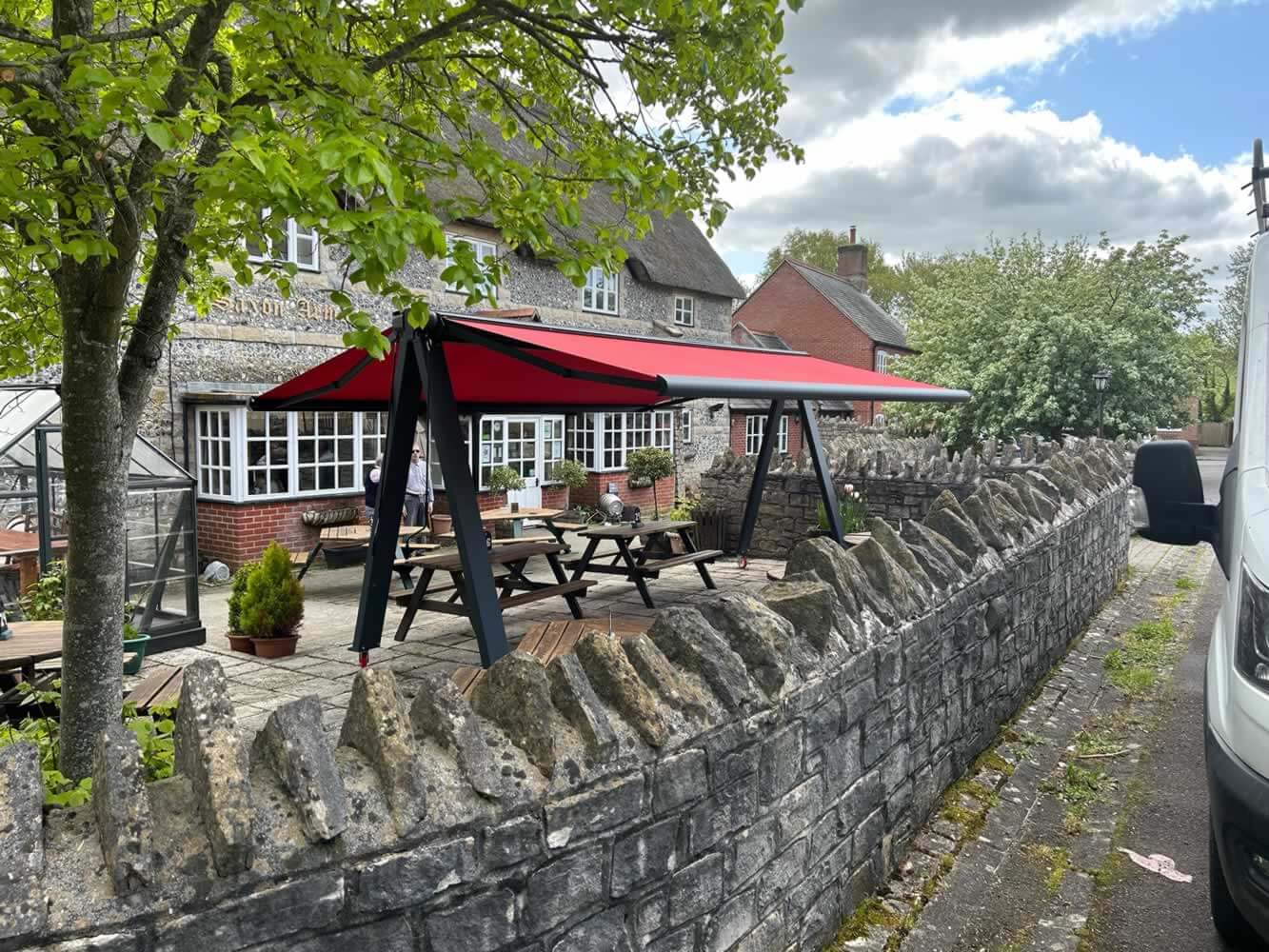 Awning On Wheels At Pub