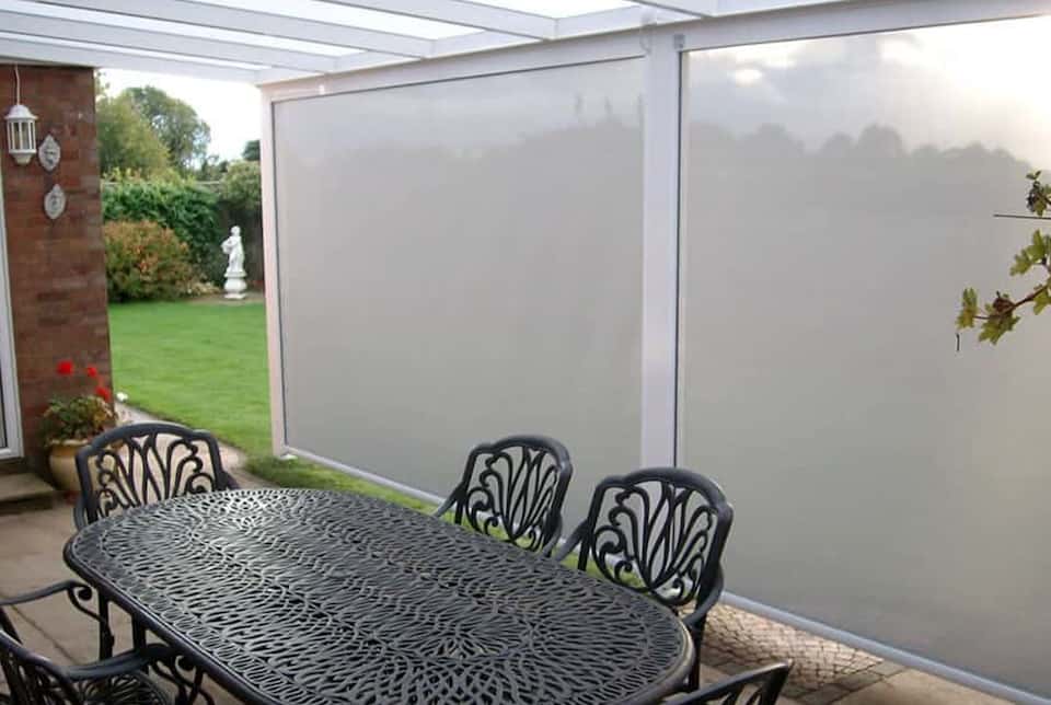 Exterior Roller Blinds On Veranda